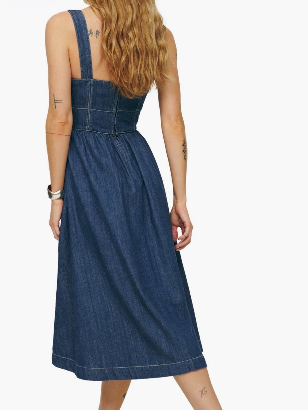 Reformation Ellis Denim Corset Dress - Picture 4 of 7